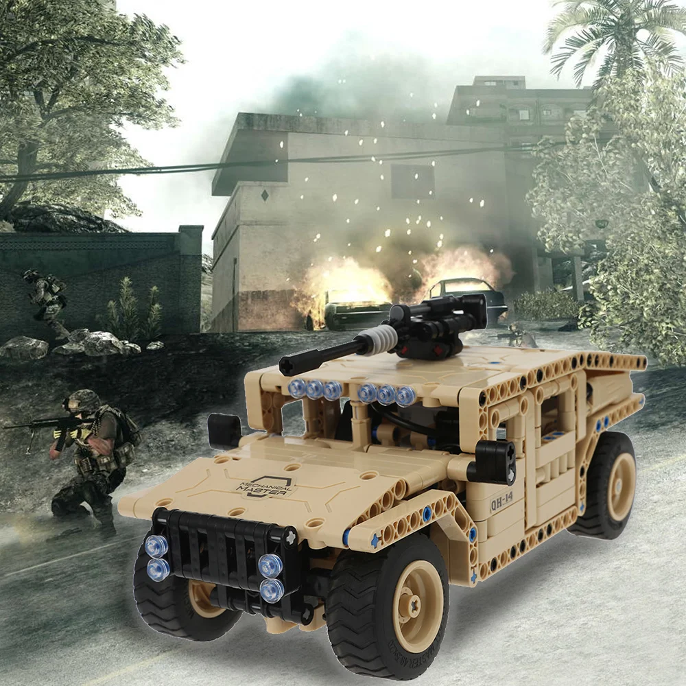 

Remote Control Toys RC Cars Military Off-Road Vehicle Building Block Toy 502pcs