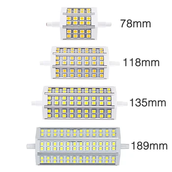 

R7S led 78mm 118mm 135mm 189mm 5W 9W 11W 15w real power ampoule led r7s Bulb R7S light lamp replace halogen Light AC85-265V