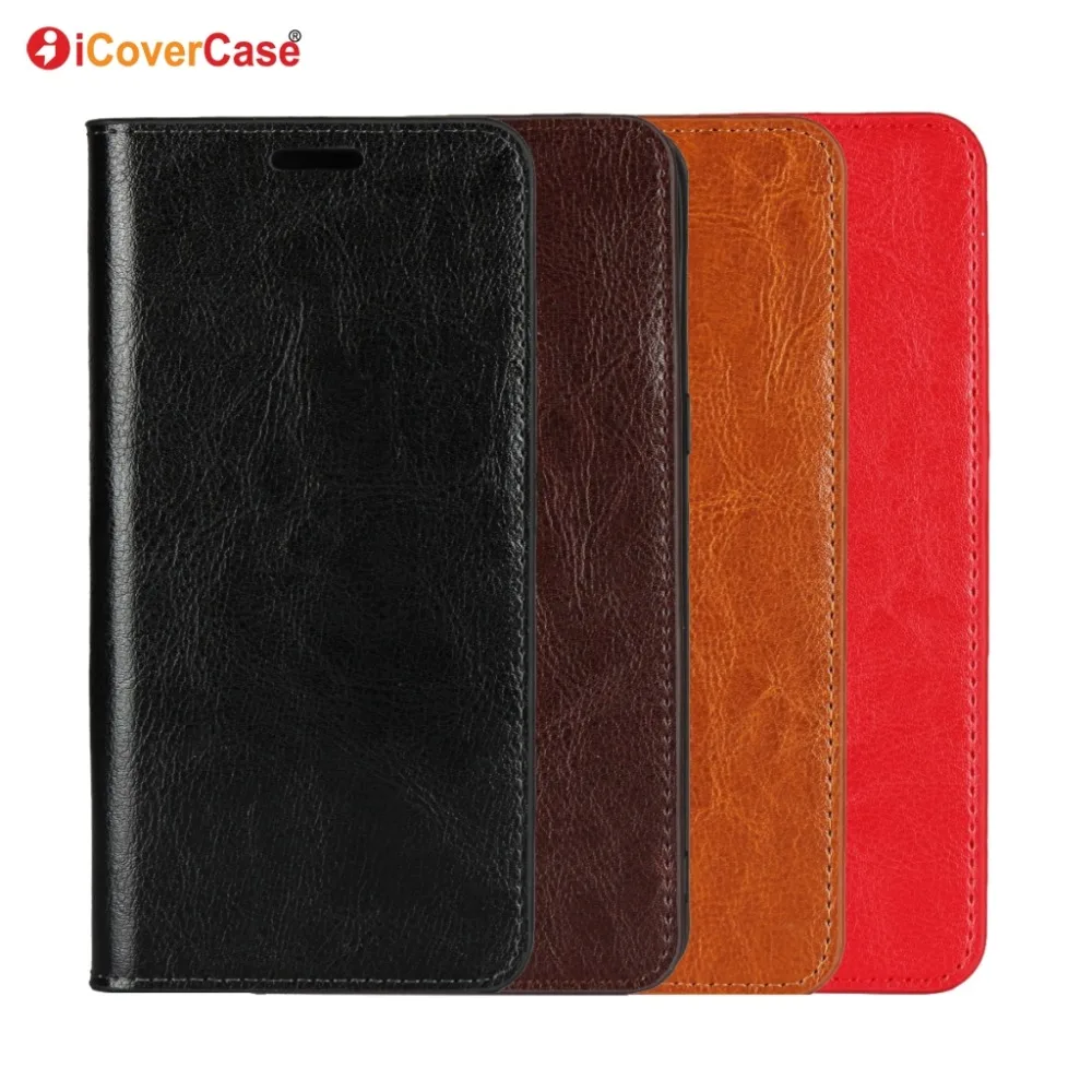  Luxury Real Genuine Leather Wallet Case For Nokia 7 Plus Flip Cover Card slot Stand Protect Case fo