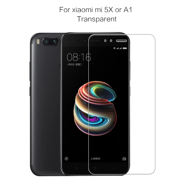 PZOZ xiaomi mi A1 5X закаленное стекло 3D полное покрытие защитная пленка Xia mi 5 Pro 9H HD защита экрана xiaomi mi a1 mi a1 стекло - Цвет: Transparent A1 or 5X