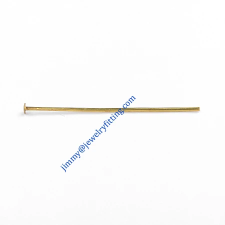 Wholesale Platinum Color Brass Flat Head Pins Fit Jewelry Making Findings 