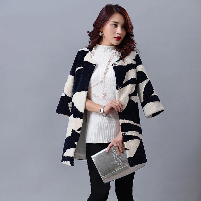 100% натуральный овечий мех пальто куртка одежда зима уникальный|sheared fur coat|lamb furfur