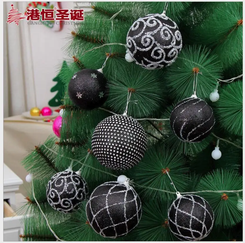 Adornos Navidad Natal черный Рождественский шар для украшения рождественской елки Рождественское украшение для дома bolas de navidad