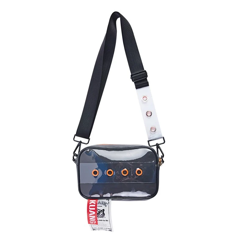 

New Design Women's PU Messenger Bag Korean Strap Small Pillow Shoulder Bags Teengage Girl's Handbags Crossbody Bags Transparent