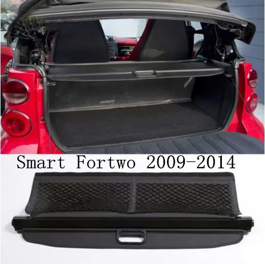 

JIOYNG Car Rear Trunk Security Shield Cargo Shield shade Cover For Smart Fortwo 2009 2010 2011 2012 2013 2014 (black, beige)