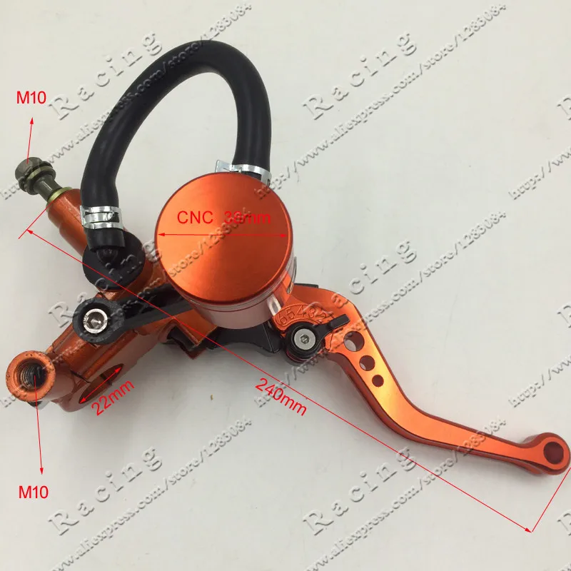 Hydraulic Brake Lever For Dirt Bike Pit Bike With Mirror Mounts 5 Gear