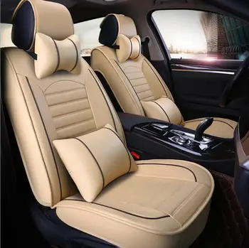 

Car Seat Cover Flax universal seat cushion Car Styling For Mitsubishi Pajero Sport OUTLANDER EX Lancer Galant EVO FORTIS styling