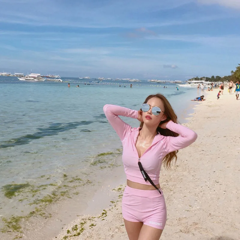 المرأة 2 قطعة مجموعة طفح الحرس نصف الرمز البريدي متابعة طويلة الأكمام قميص + شورت 2 قطعة مجموعة Rashguards الشمس ملابس السباحة تصفح السباحة الدعاوى المرأة 2 قطعة مجموعة طفح الحرس نصف الرمز البريدي متابعة طويلة الأكمام قميص + شورت 2 قطعة مجموعة Rashguards الشمس ملابس السباحة تصفح السباحة الدعاوى