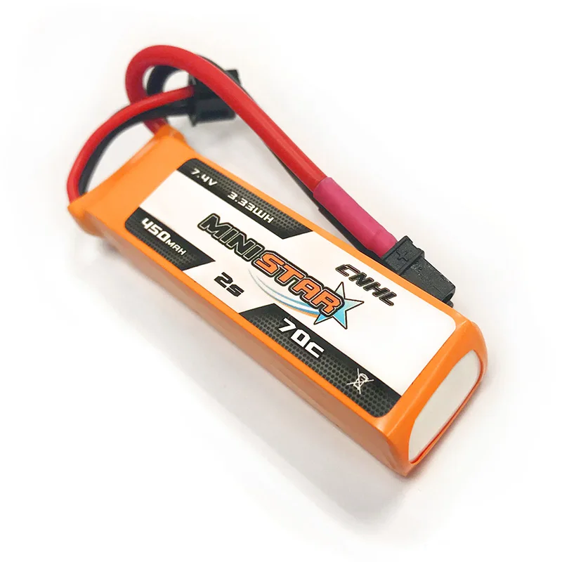 4 шт CNHL MiniStar 450 mAh 7,4 V 2 S 70C Lipo батарея с XT30U вилкой