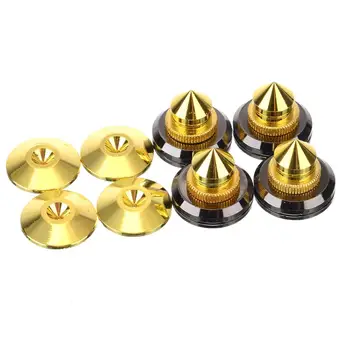 

4sets M6 Speaker Spikes Subwoofer Spikes Isolation Cones Stand Feet +Base Pads DIY CD Amplifier Speaker Stand Shock Pin Nails