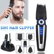 5 в 1 перезаряжаемая машинка для стрижки волос в носу Мужская Борода профессиональная бритва электрическая машинка для стрижки волос триммер для волос набор инструментов