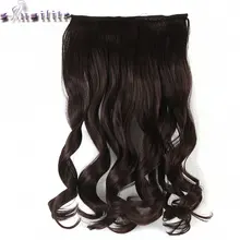 S-noilite 61CM 24 inches Cosplay Curly Long Women One Piece Clip in Full Head Hair Extensions 5 Clips on Synthetic Hairpiece