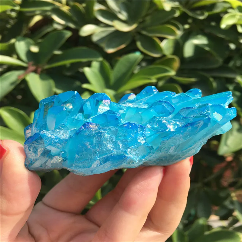 113 г натурально чистый синий кварц Кристал острый лечение редких минералов|Камни|