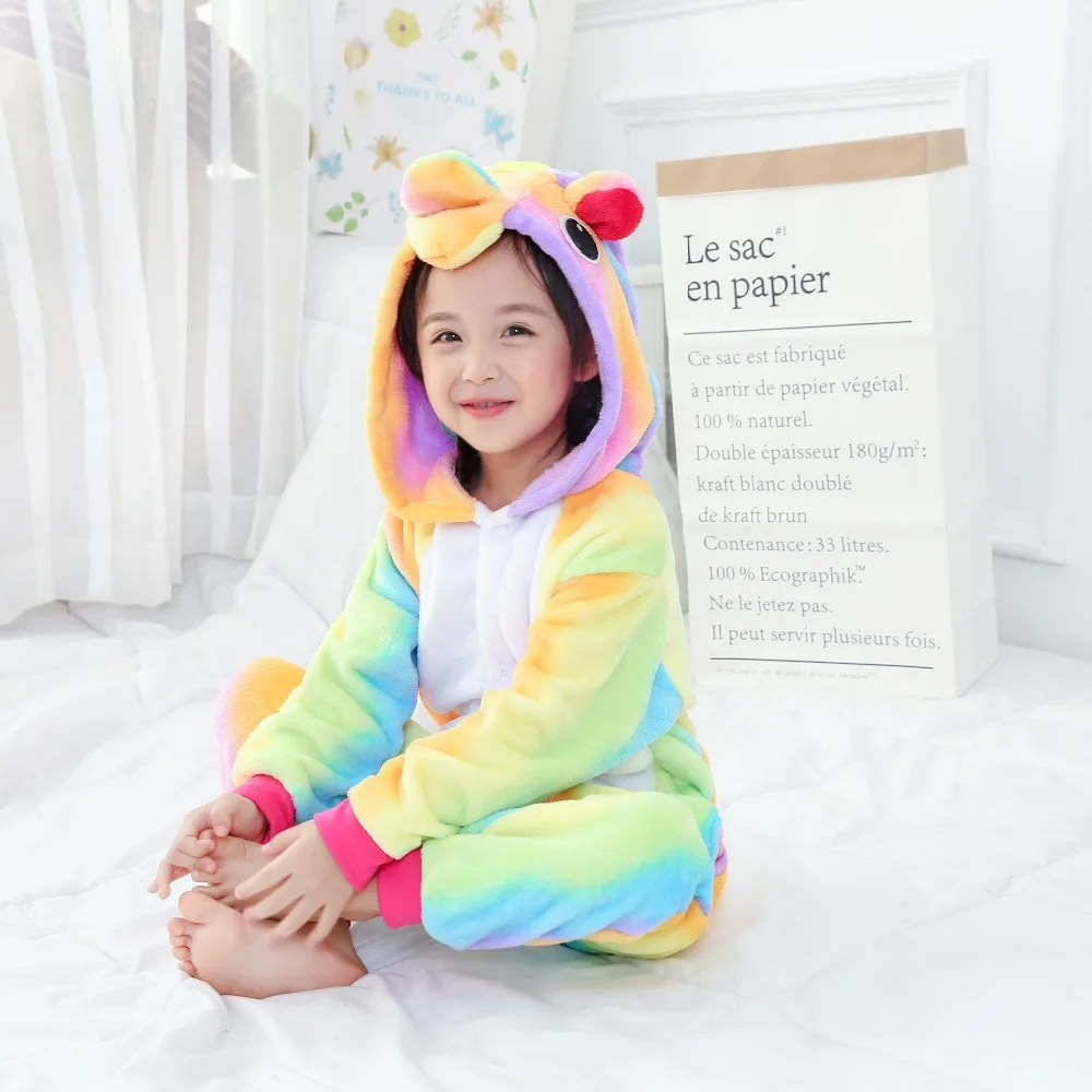 Kigurumi Star Rainbow Unicorn Cosplay Funny Animal Costume Kid Anime Cartoon Easter Spiderman Party OnePiece Onesie Disguise