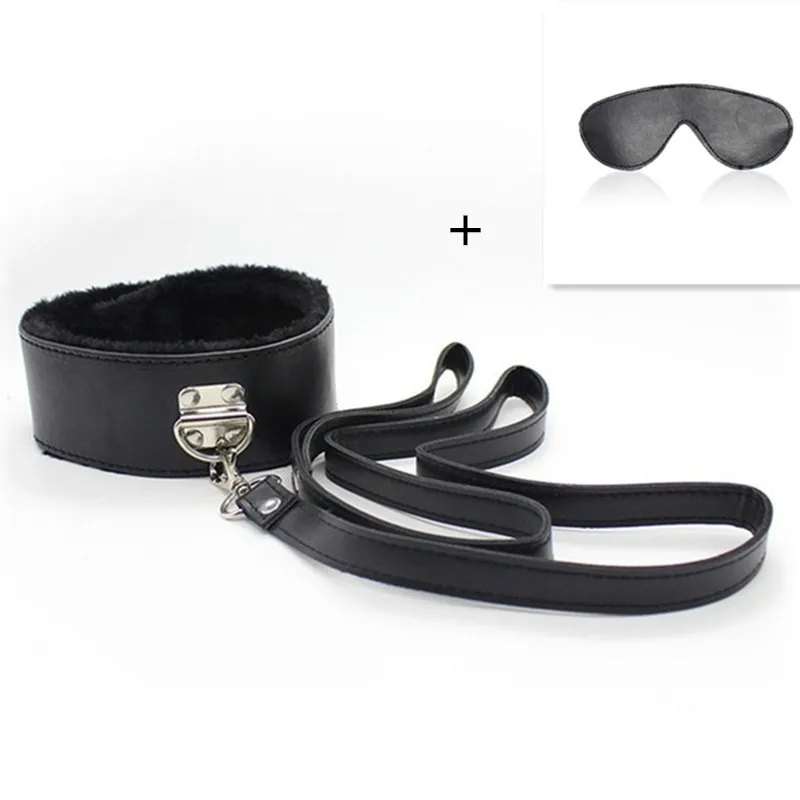 Sex Collar and Mask PU Leather Sex Toys for Women Man Sexy Neck Ring Adult Games Bed Restraint Sex Products Fetish Bondage Tools