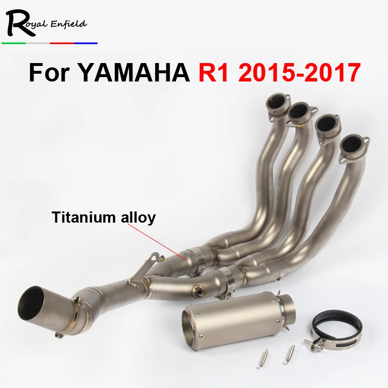 Motoo 61MM font b Motorcycle b font Modified titanium alloy font b Exhaust b font Muffler