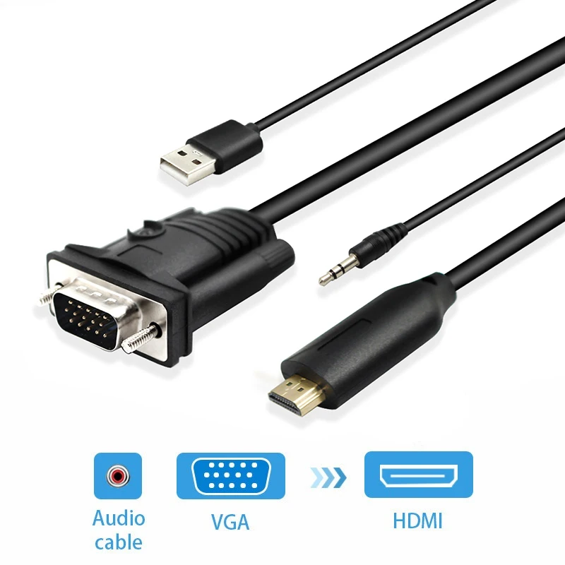 

Переходник VGA/HDMI, 1080P, для ПК, ноутбука, HDTV, проектора