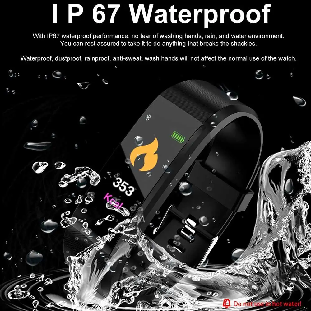 

Wholesale!!!Smart Wristband ,Fitness Tracker with Heart Rate Monitor, Activity Tracker, Sleep Monitor, Step Counter Calories