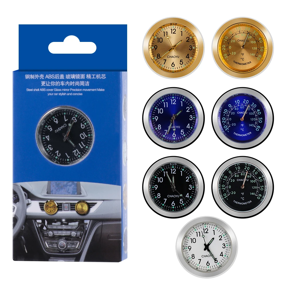 

Luminous 2 in 1 Car Dashboard Clock Air Vent Aromatherapy Quartz Clock Watch With Solid button battery button battery