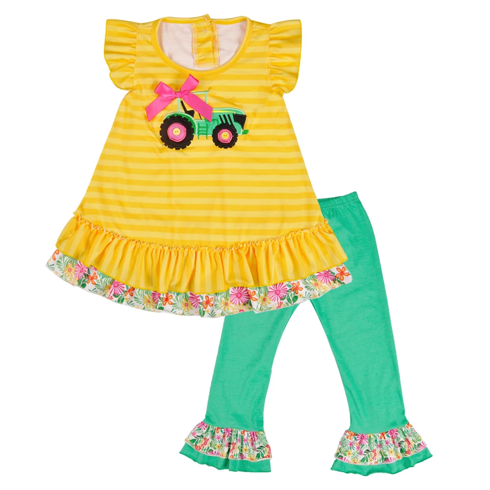 

CONICE NINI New Arrival Girls Spring Summer Clothing Sleeveless Top Striple Pants Boutique Children Ruffle Baby Girl Outfits