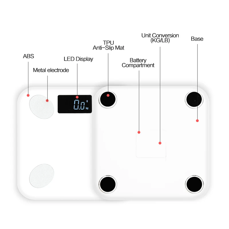Günstig Bluetooth waagen boden Körper Gewicht Badezimmer Skala Smart Backlit Display Digital Waage Körper Gewicht Körper Fett Wasser Muskelmasse BMI