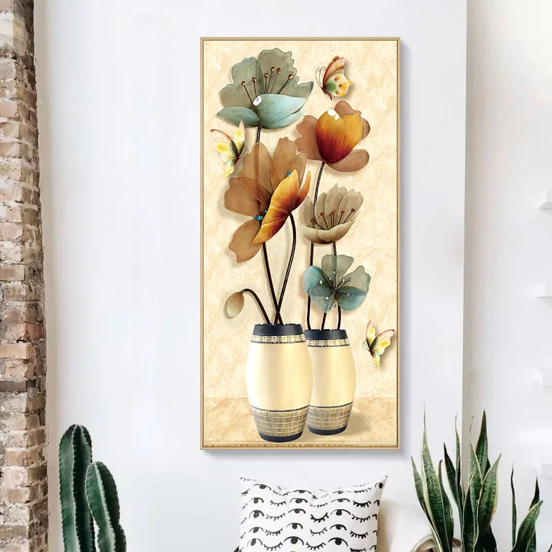 Cross stitch kit Chinese Needlework DIY DMC Jewelry vase cross stitch Printed patterns Flower Sets For Embroidery cross-stitch kits Home Decor