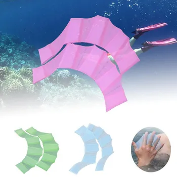 

Hot Swimming Hand Finger Learning Swimming Pool Accessory Swimming Paddles Finger Wear Hand Web Flippers Training Diving Gloves