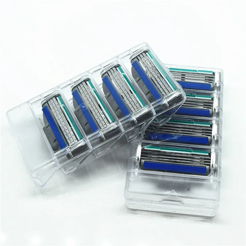 8pcs/Hot The best quality sharp razor blades for men shaving,mache 3 turbo razor blade standard for all the countries men 