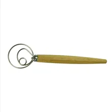 Венчик для теста, датский венчик для взбивания яиц с деревянной ручкой