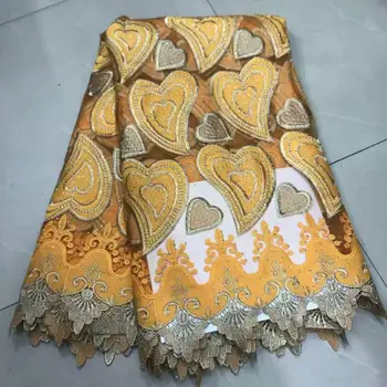 

Latest African Lace Fabric 2019 High Quality french Lace Fabric Embroidery Net Lace French Tulle Lace Fabric DFJUL113