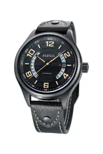 Parnis Sapphire 43mm PVD Case Black Dial Automatic Movement Men’s Wrist Watch