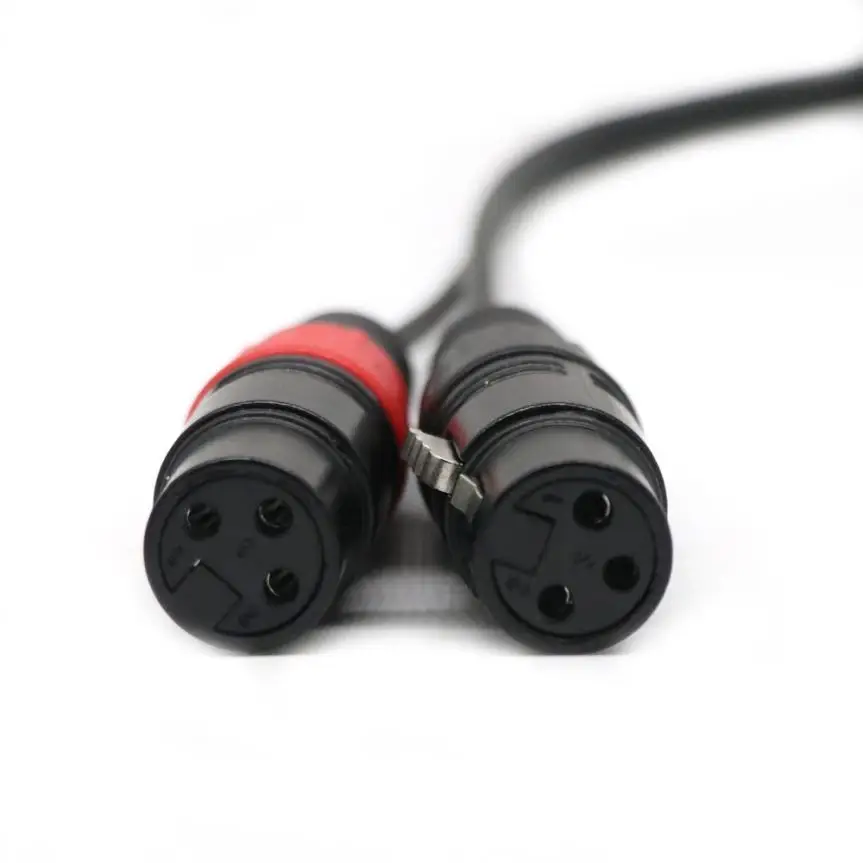 

HIPERDEAL Digital Cables Audio Video cable 3pin 2 XLR Female to 3.5mm 1/8'' TRS Male Plug Stereo Audio Cable Adapter Cord DEC26