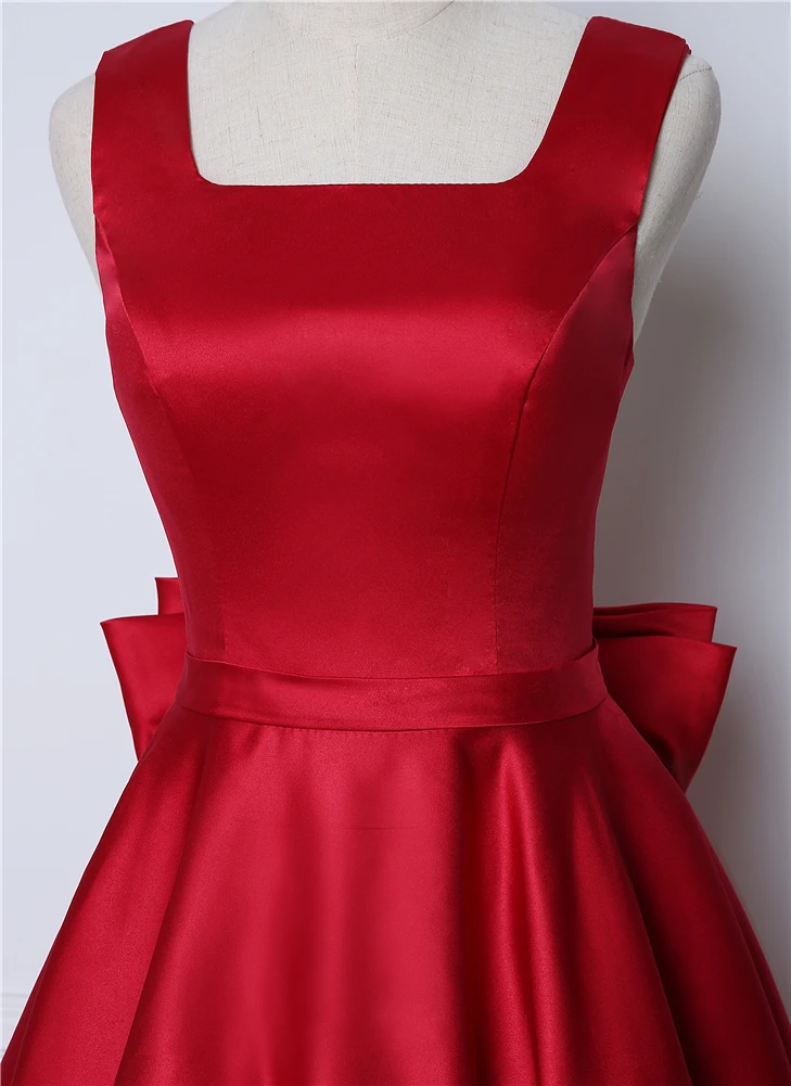 ruthshen Reflective Short Prom Dress 2019 Cheap Burgundy Red Tea Length Backless Cocktail Party Dress Junior Vestidos De Gala