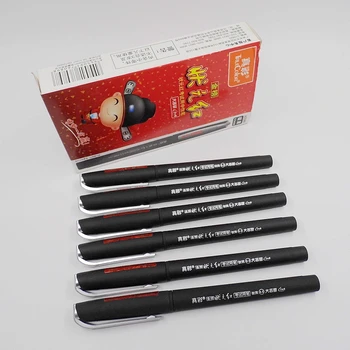

[TrueColor] (4 Pieces/Lot) Large Capacity 0.5mm Gel Ink Pens Black For School Student Office Roller Ballpoint Pen V2388R