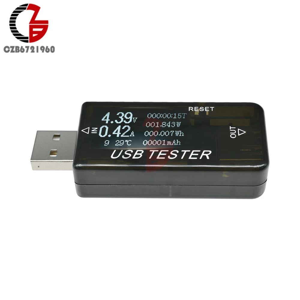 Авто usb тестер 6 в 1 цифровой вольтметр Амперметр Напряжение ток Мощность