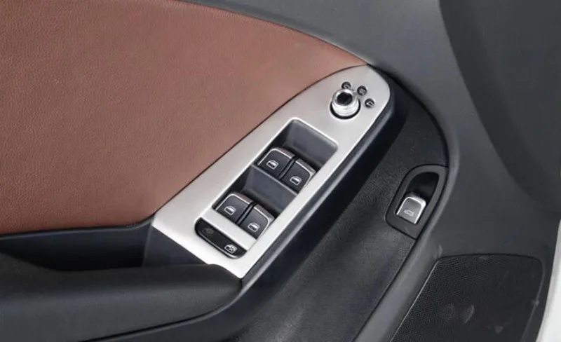Серебряный центр панель переключения передачи Панель украшения крышка для воздуховода отделочные полоски для Audi A4 B8 2009- A5 стайлинга автомобилей