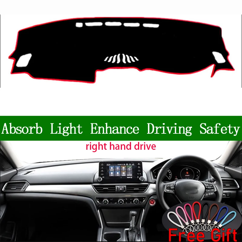 

For Honda Accord 2018 Right Hand Drive Car Dashboard Cover Dash Mat Dash Board Pad Carpet Dashmat