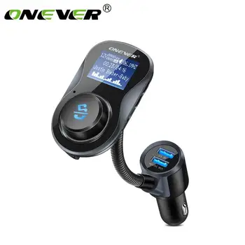 

Onever QC 3.0 USB Charger Dual Port Bluetooth FM Transmitter Car Kit MP3 Player Handsfree TF USB Lossless Music Players FLAC