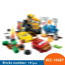 Bela 191Pcs 2017 New Cars Juniors Thunder Hollow Crazy 8 Race car Building Blocks kids DIY Brick Toys Compatible with 10744