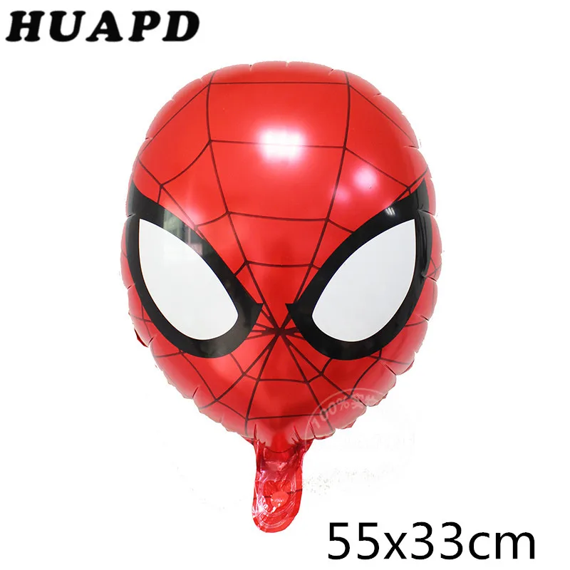4pcs/lot SpiderMan Iron Man Head Foil Balloons 55*33CM The Avengers Hero balloons birthday party Kids toys party Supplier - Цвет: as picture