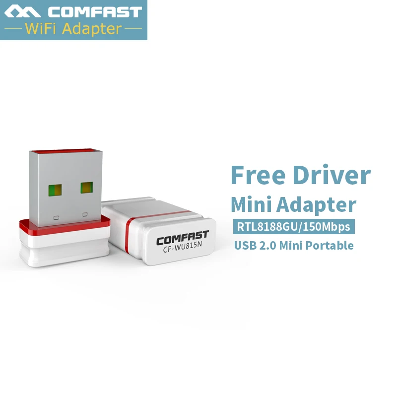 Мини беспроводной Wi Fi usb адаптер 150 Мбит/с ПК USB приемник Бесплатный драйвер 802.11n