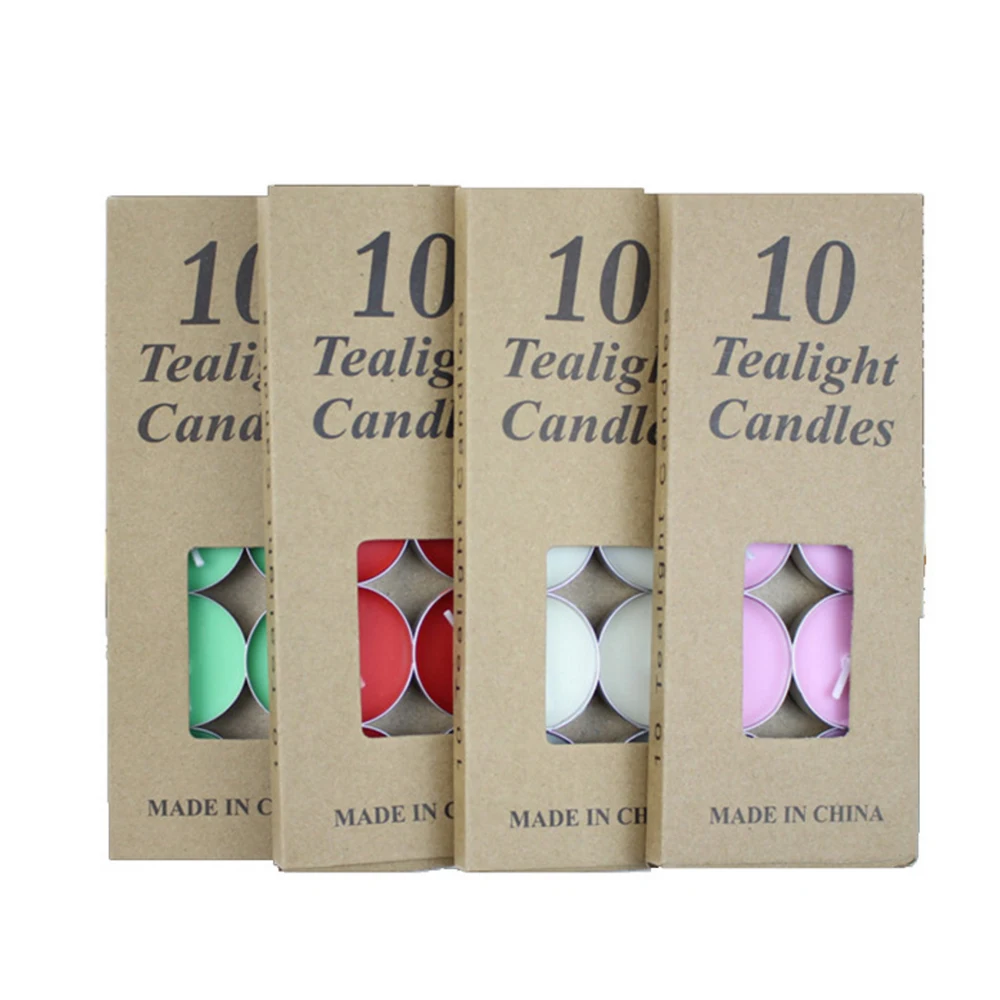 10PCS Flameless Paraffin Wax Tea Candle Pillar Decoration for Home Parties Wedding Valentine's Day Bar KTV Candles | Дом и сад