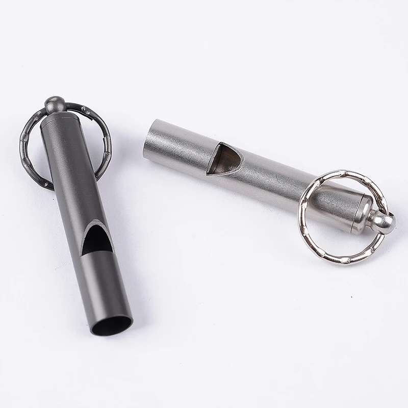 Stainless Steel Whistle keyring Keychain for Emergency Safety Survival