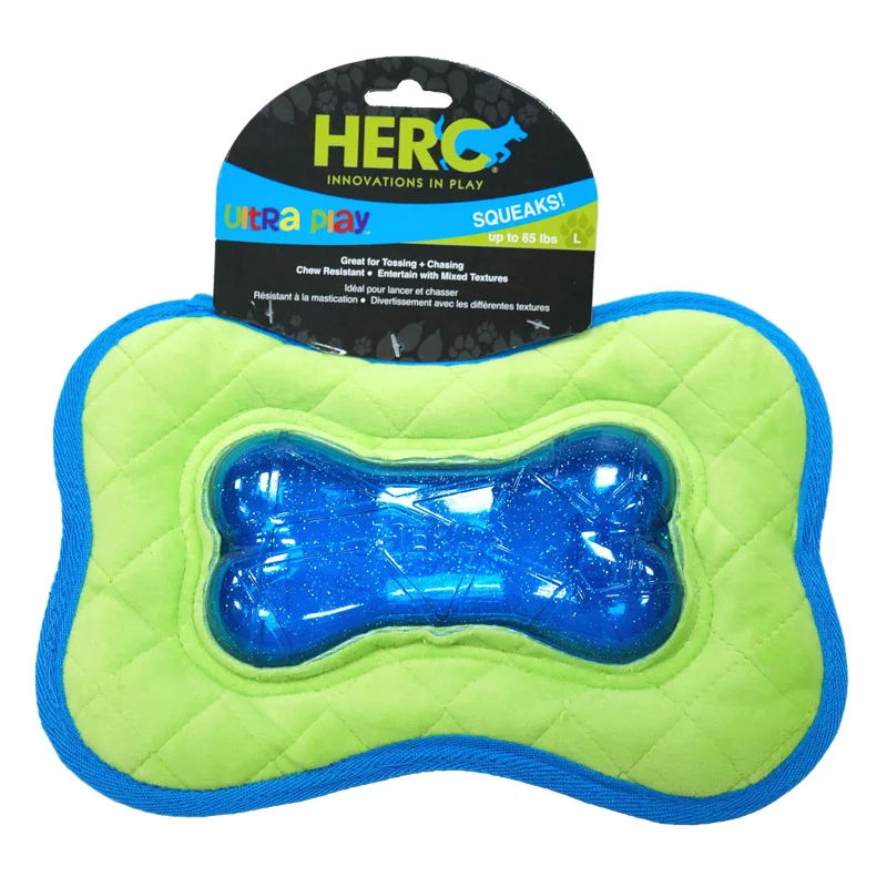 HERO Dog Toys Fabric Flying Disc Soft Squeaky Interactive Dog Toys Suitable for Small to Large Dogs