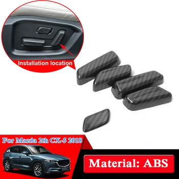 

Car Styling ABS Chrome For Mazda 2th CX-5 2018 Seat Adjustment Sequin Internal Decoration Cover Car Sticker Auto Accessories