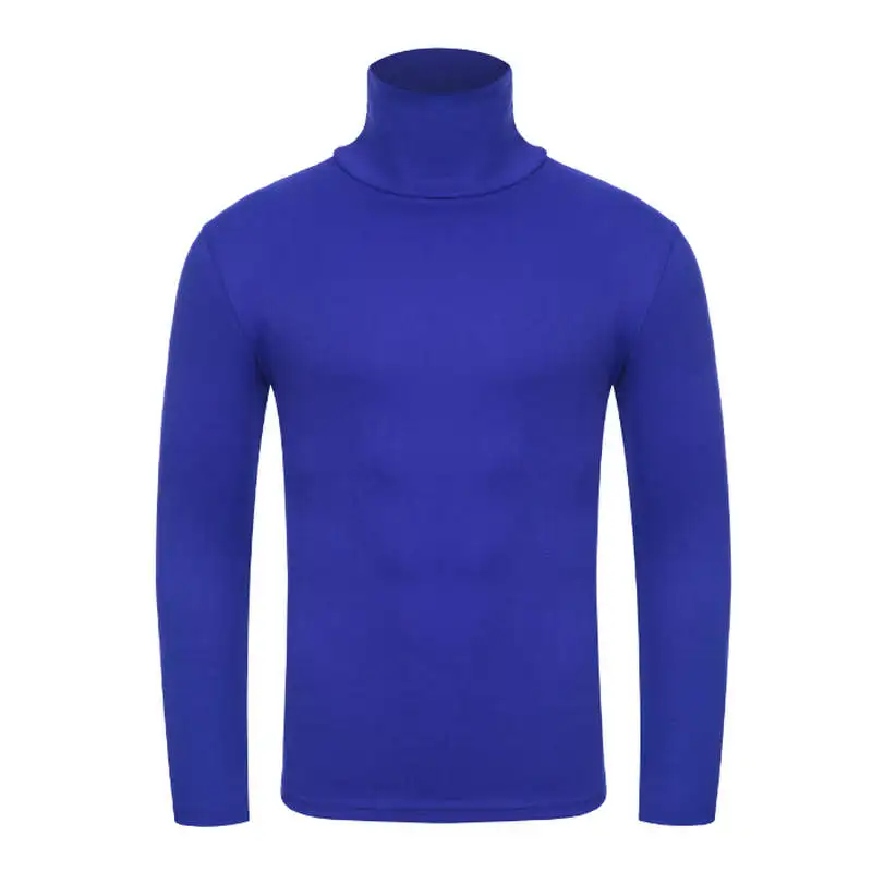 

2018 New Autumn Winter Men'S Sweater Men'S Turtleneck Solid Color Casual Sweater Men's Slim Fit Brand Knitted Pullovers Add wool