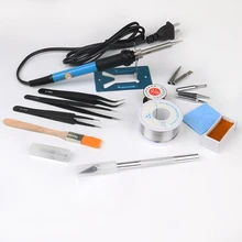 Оловянная проволока, губка, канифоль, припой, пинцет, Бурин, обслуживание fly line изысканный керамический паяльник постоянной температуры