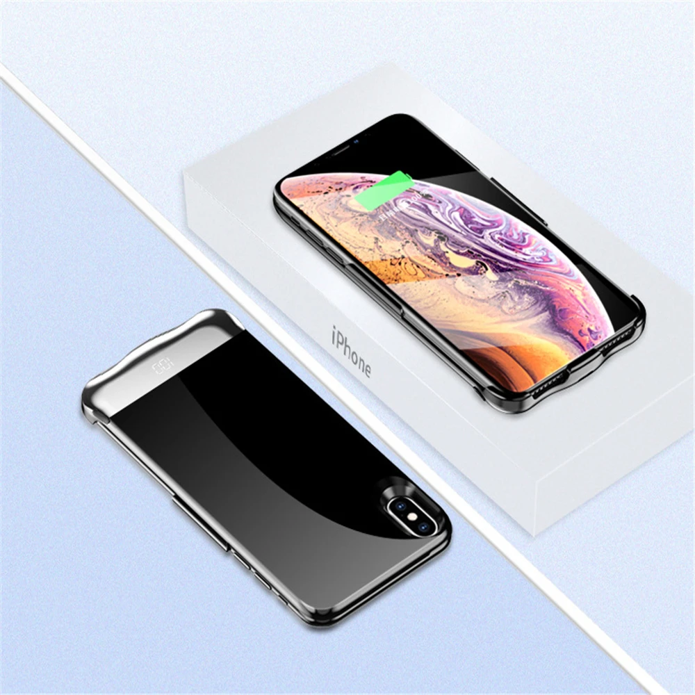 Чехол для аккумулятора для iphone XS Max XR 5000/8000/6000 мАч, внешний аккумулятор, чехол для iphone 6, 6s, 7, 8 Plus, чехол для зарядного устройства