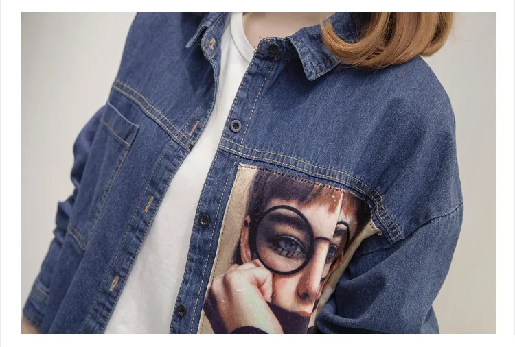 YAGENZ плюс размер XL4XL джинсовая куртка Женские топы весна осень пальто Chaqueta Mujer кардиган однобортные джинсы с отворотом куртка 316