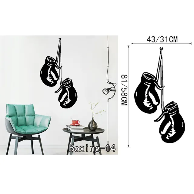 Boxing Player Wall Sticker Removable Boxing Boxer Fight Sports Decor Home Decor Sports Match Gym